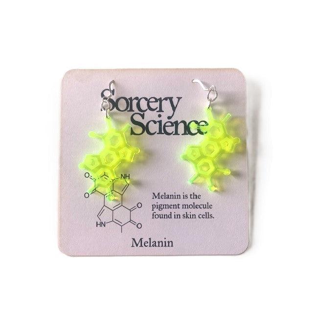 Sorcery Science Earrings: Acrylic Melanin Molecule Dangles