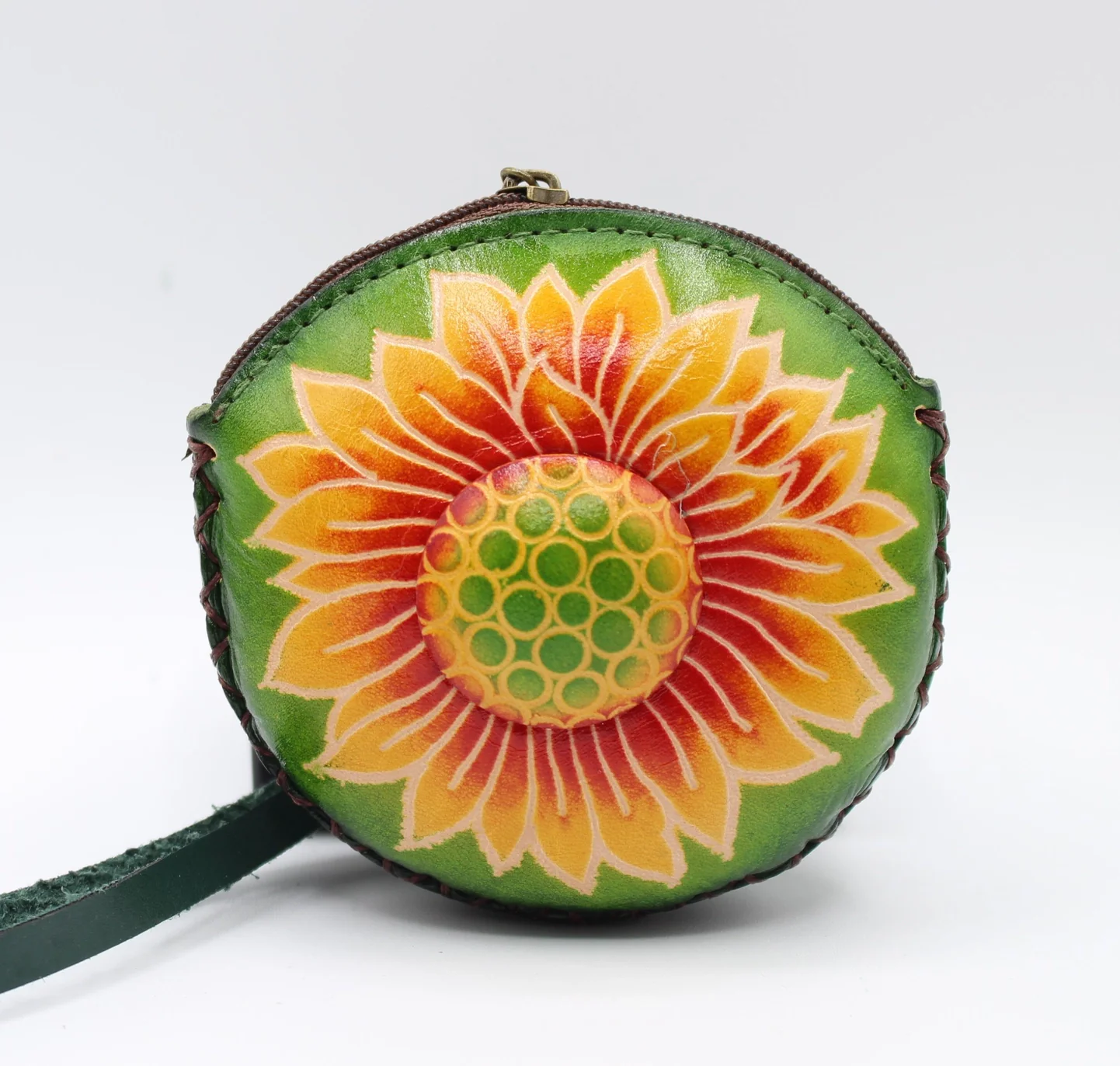 Sunflower Handmade Wristlet: Coin Purse - Image 6