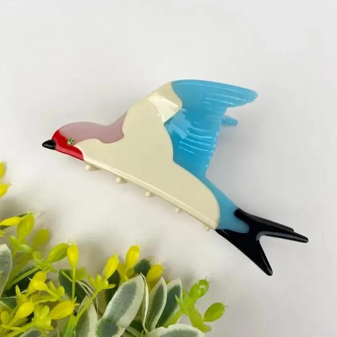 The Diva Soap Hair Claw: Blue Swallow