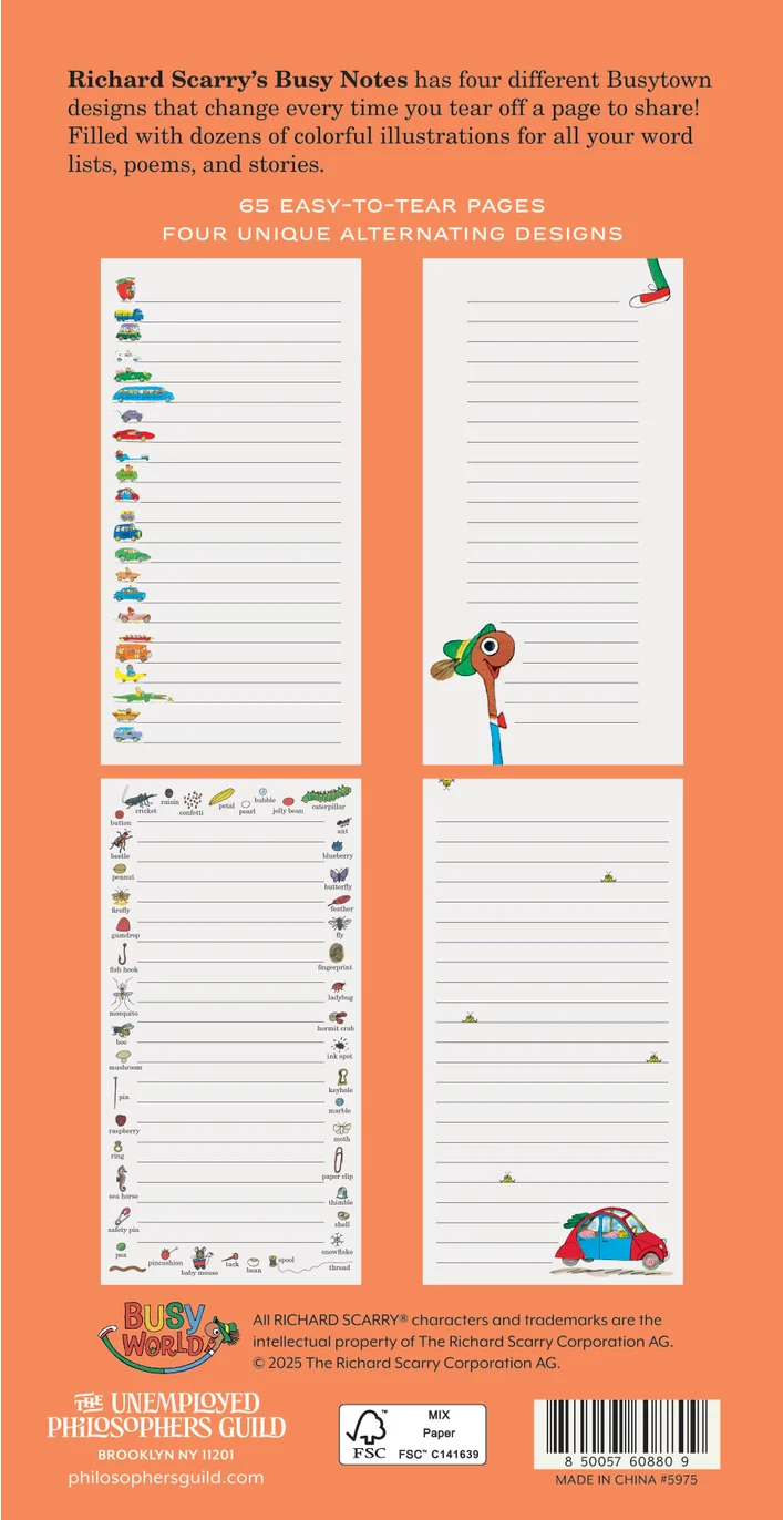 Unemployed Philosophers Guild Notepad: Richard Scarry's Busy Notes - Image 2