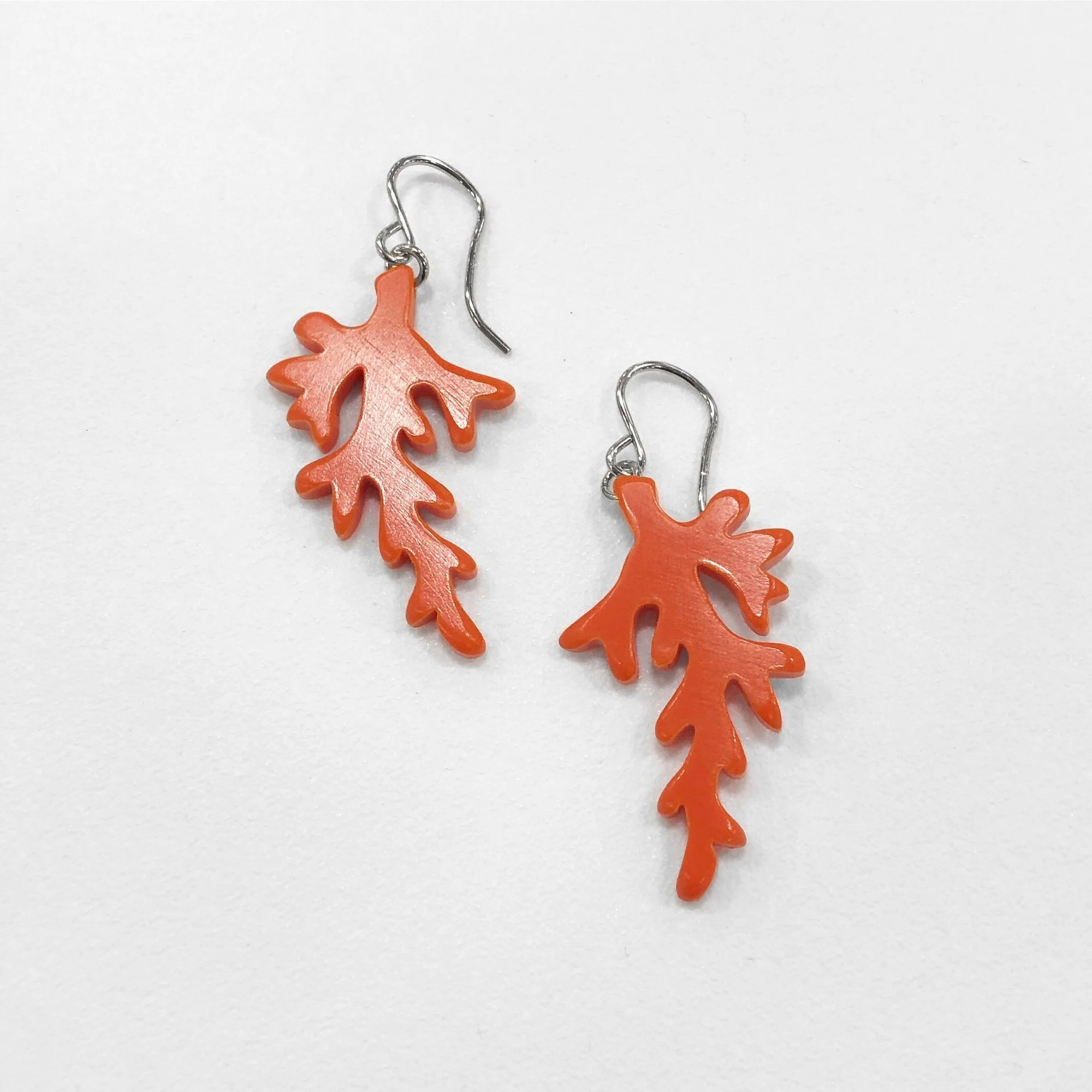Woll Earrings: Coral - Image 3