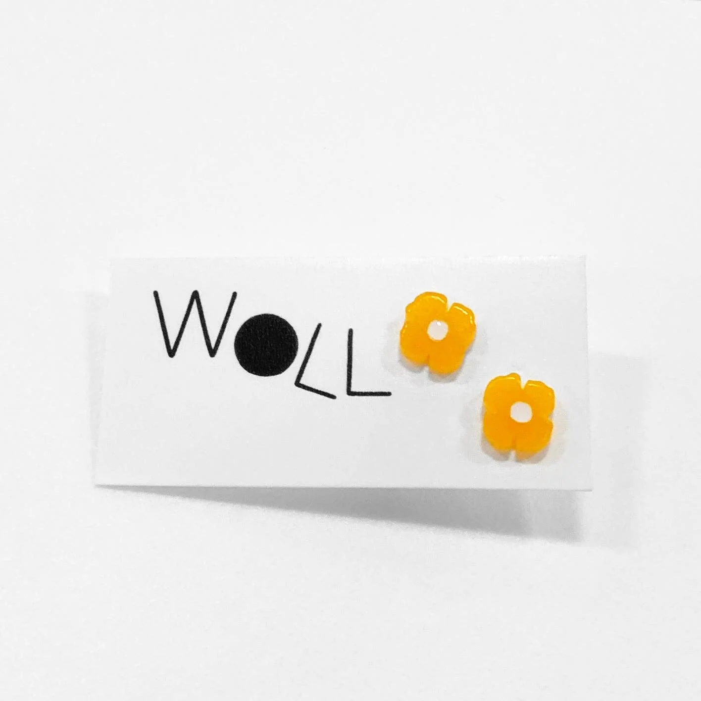 Woll Earrings: Mini California Poppy Studs
