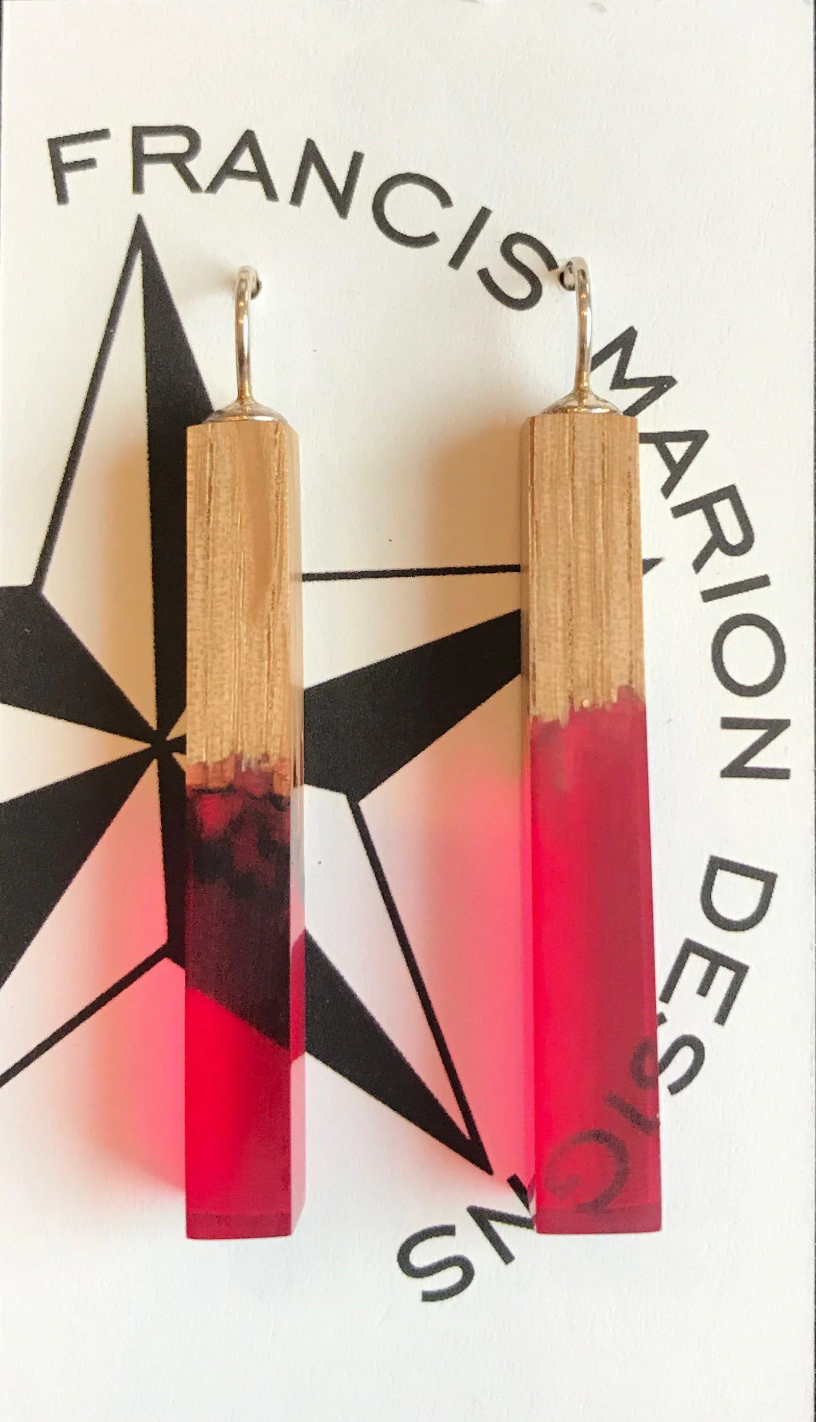 Francis Marion Wood & Resin Earrings - Image 3