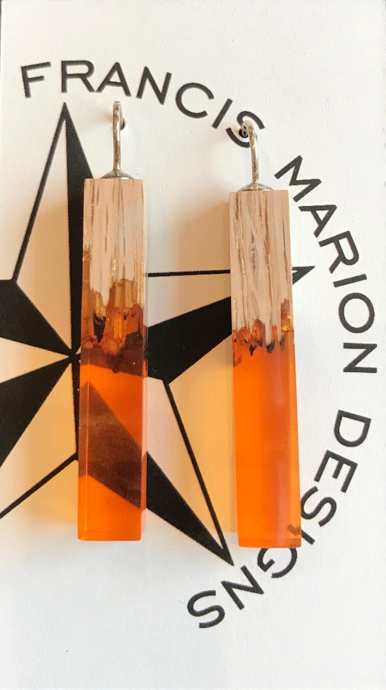 Francis Marion Wood & Resin Earrings - Image 4