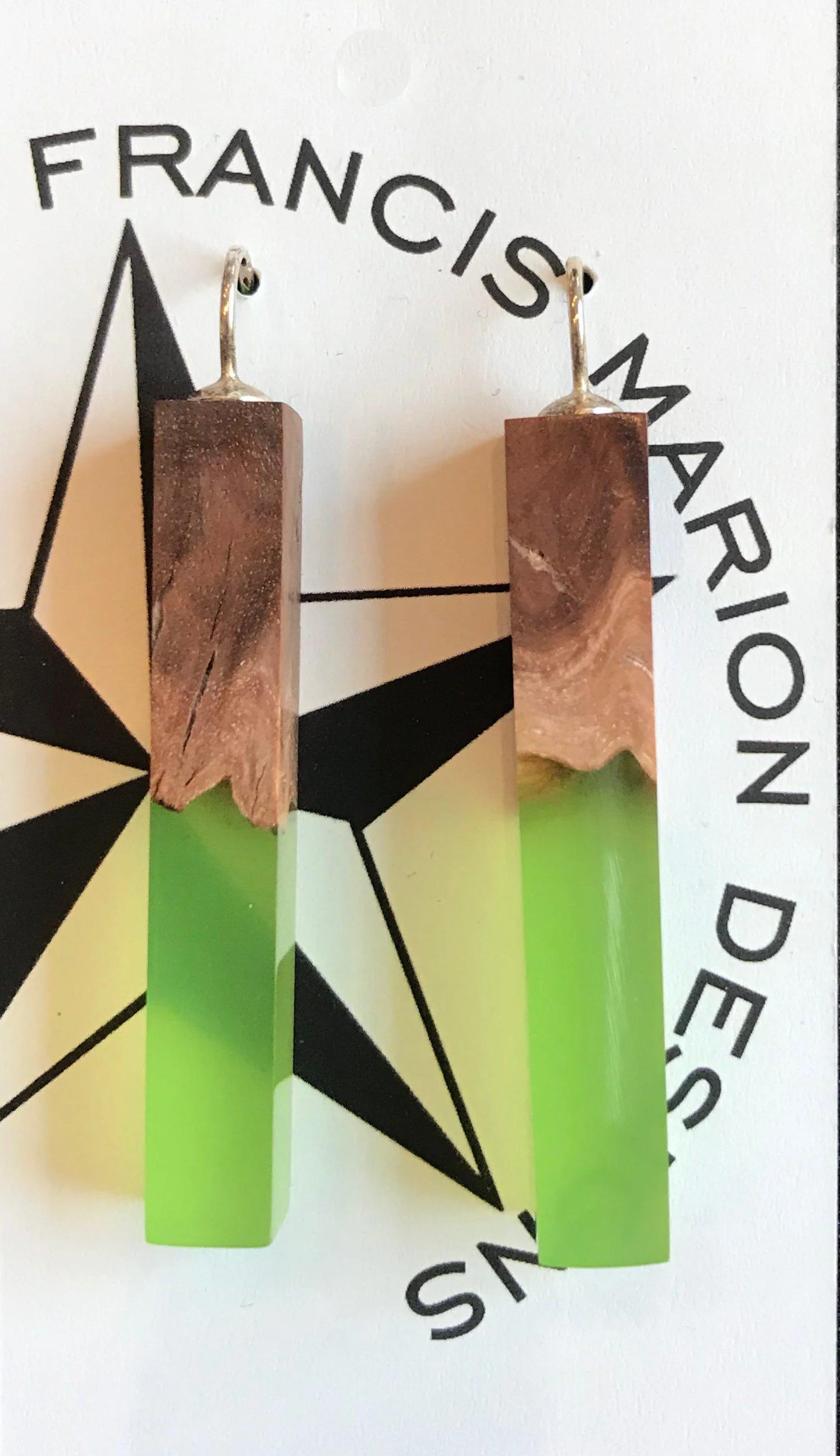 Francis Marion Wood & Resin Earrings - Image 5