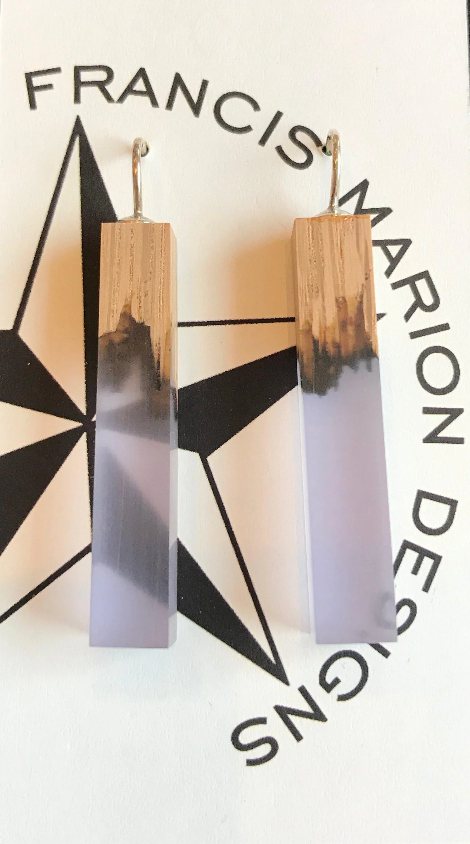 Francis Marion Wood & Resin Earrings - Image 6