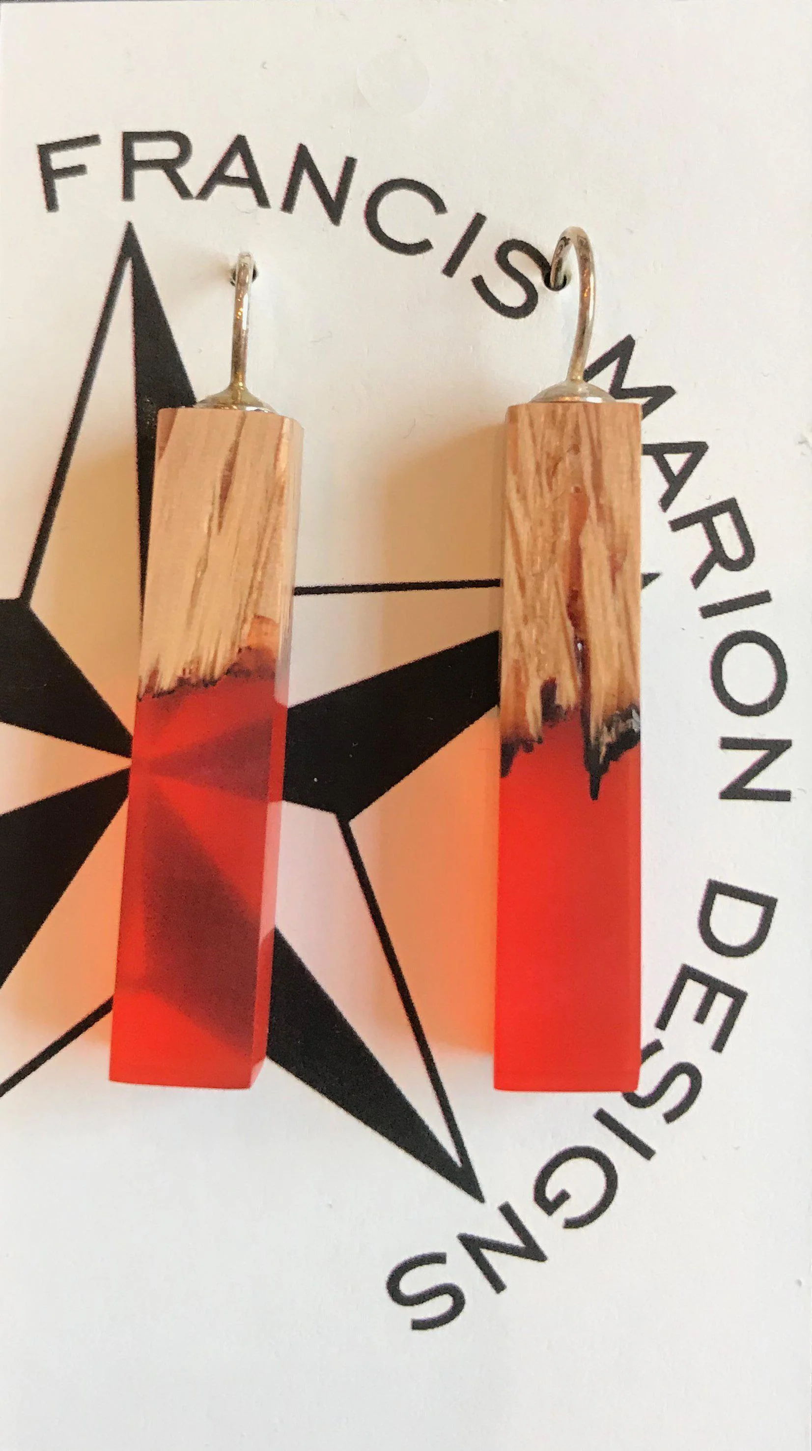 Francis Marion Wood & Resin Earrings - Image 7