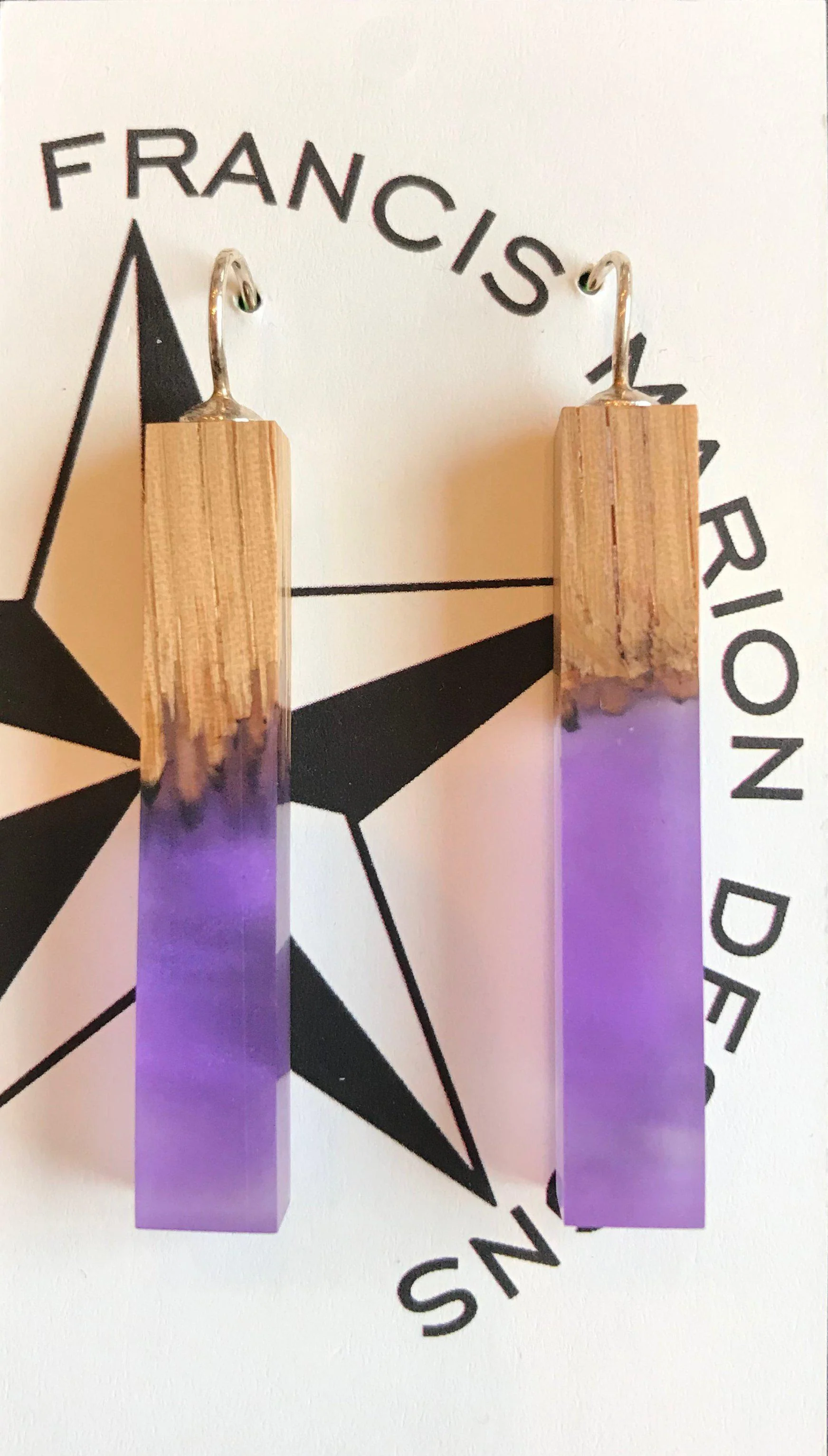 Francis Marion Wood & Resin Earrings - Image 8